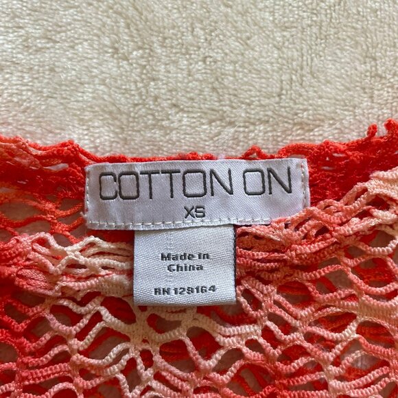 Cotton On Orange Swim Crop Top Cover Up - Picture 3 of 3